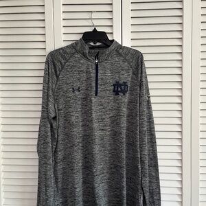 Notre Dame Under Amour Shamrock Series Half Zip Size XL